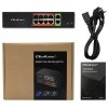 Qoltec Przełącznik sieciowy SWITCH FAST Ethernet PoE | 8x RJ45 |  2x RJ45 Uplink | 120W | 10/100 Mb/s